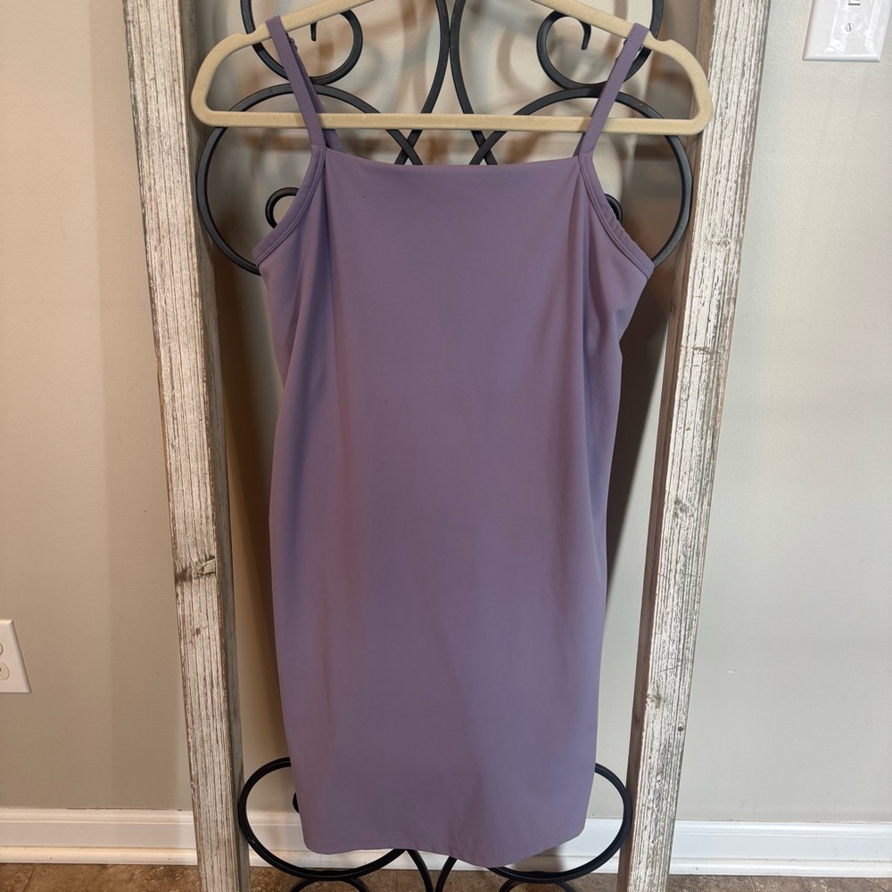 FLX‎ Urban Commuter Slip Dress Lavender Purple Built In Shorts Women’s M